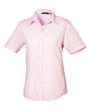 PR302 Women's short sleeve poplin blouse