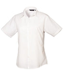 PR302 Women's short sleeve poplin blouse