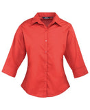PR305 Women's ¾ sleeve poplin blouse