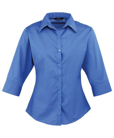 PR305 Women's ¾ sleeve poplin blouse